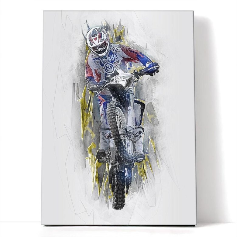 Кроссовый мотоцикл арт