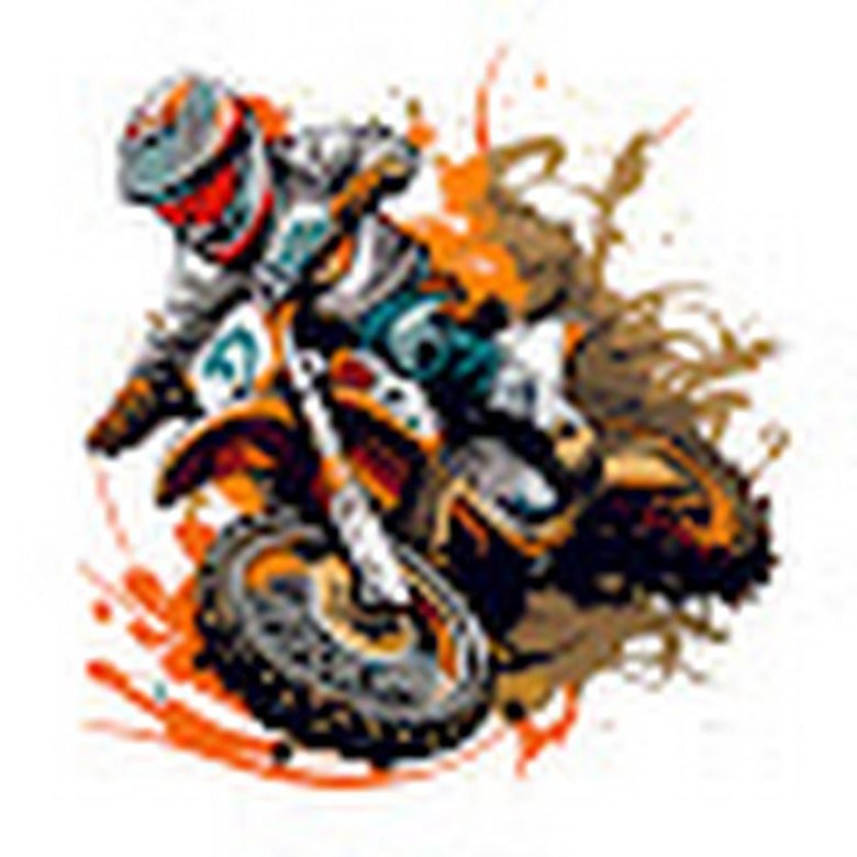 Кроссовый мотоцикл вектор