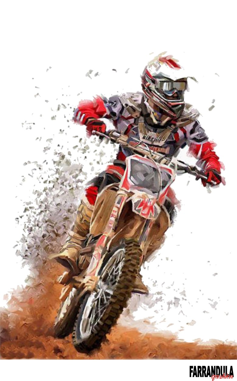 Кроссовый мотоцикл арт