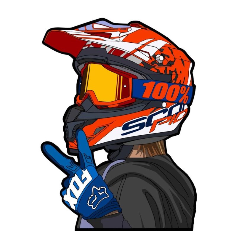 Кроссовый шлем вектор