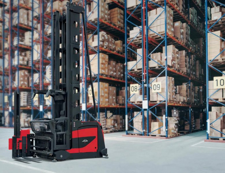 Узкопроходный штабелер Линде