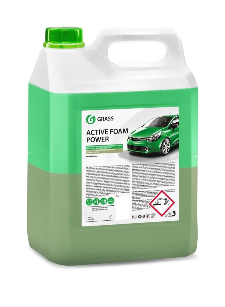 Автошампунь grass active foam power