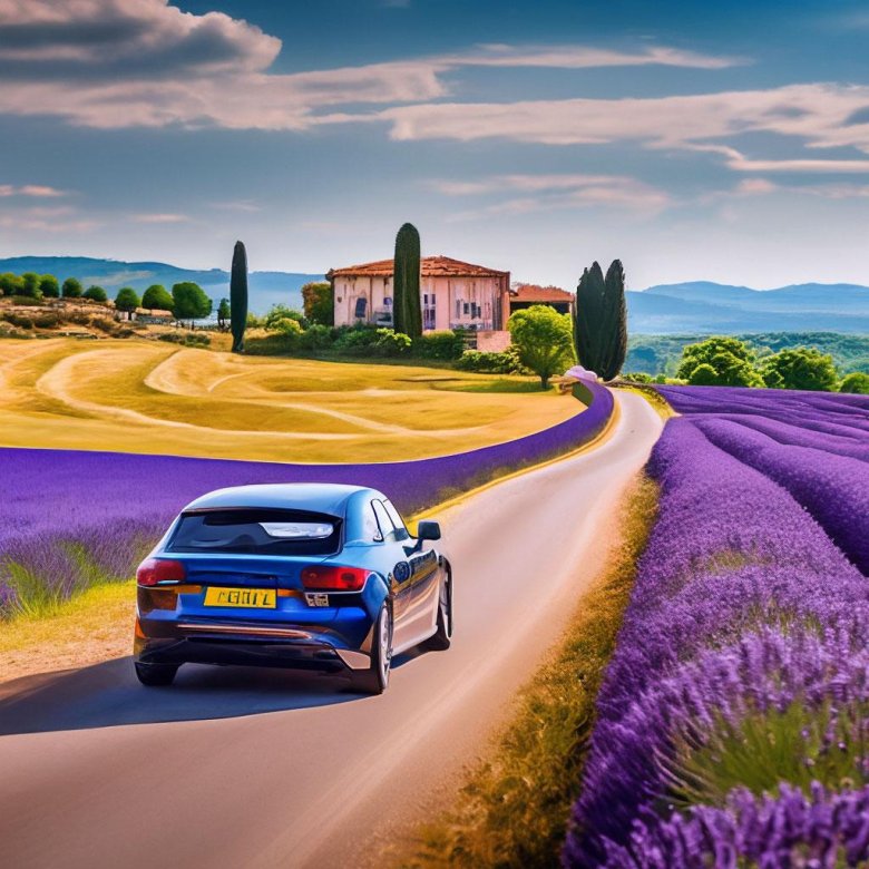 Лавандовое поле во франции