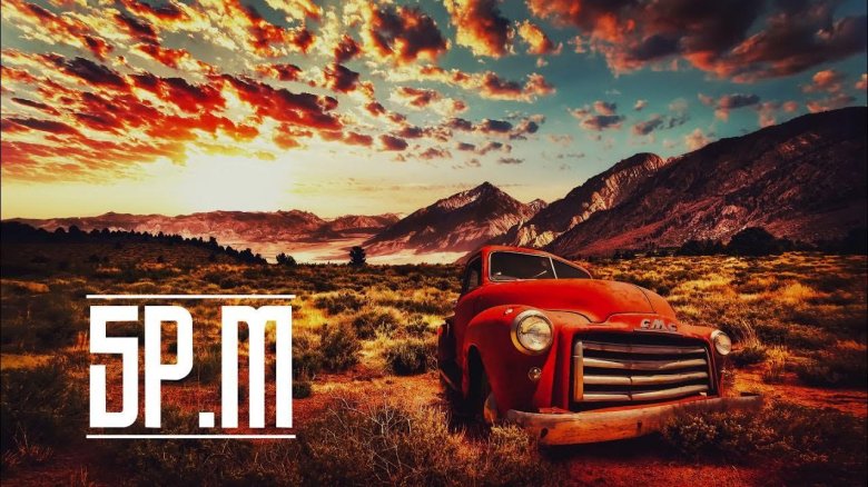 Пейзаж с машиной