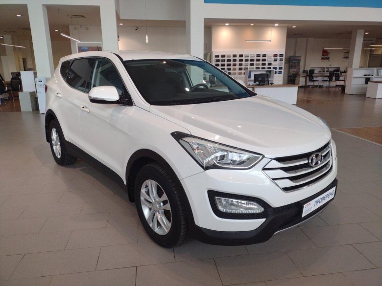 Белый Hyundai Santa Fe III Рестайлинг 2.4 at (171 л.с.) 4wd с пробегом