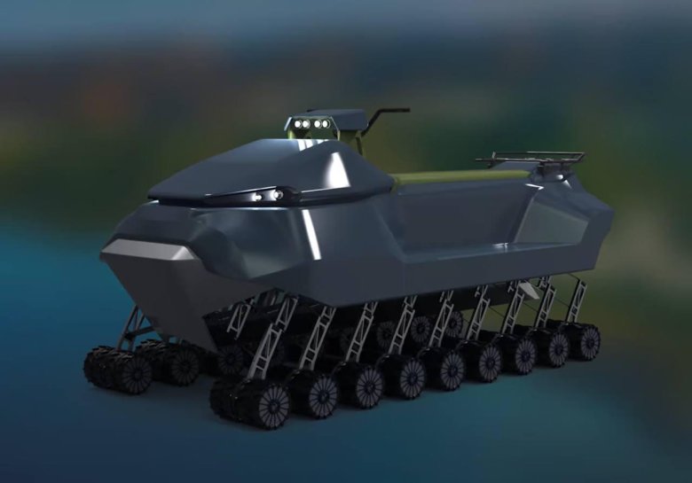 Электровездеход гусеничный