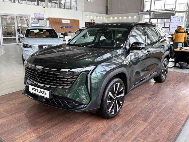 Джили атлас 2024 зеленая