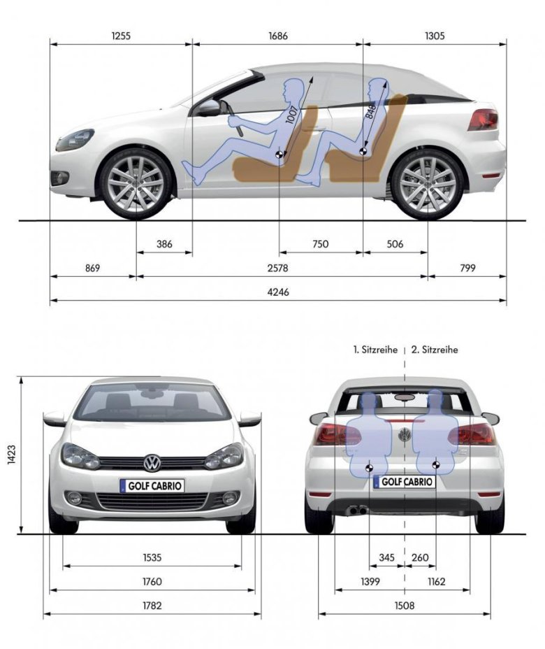 Габариты Фольксваген гольф 6