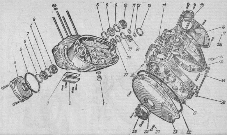 Двигатель ИЖ Юпитер 3 схема
