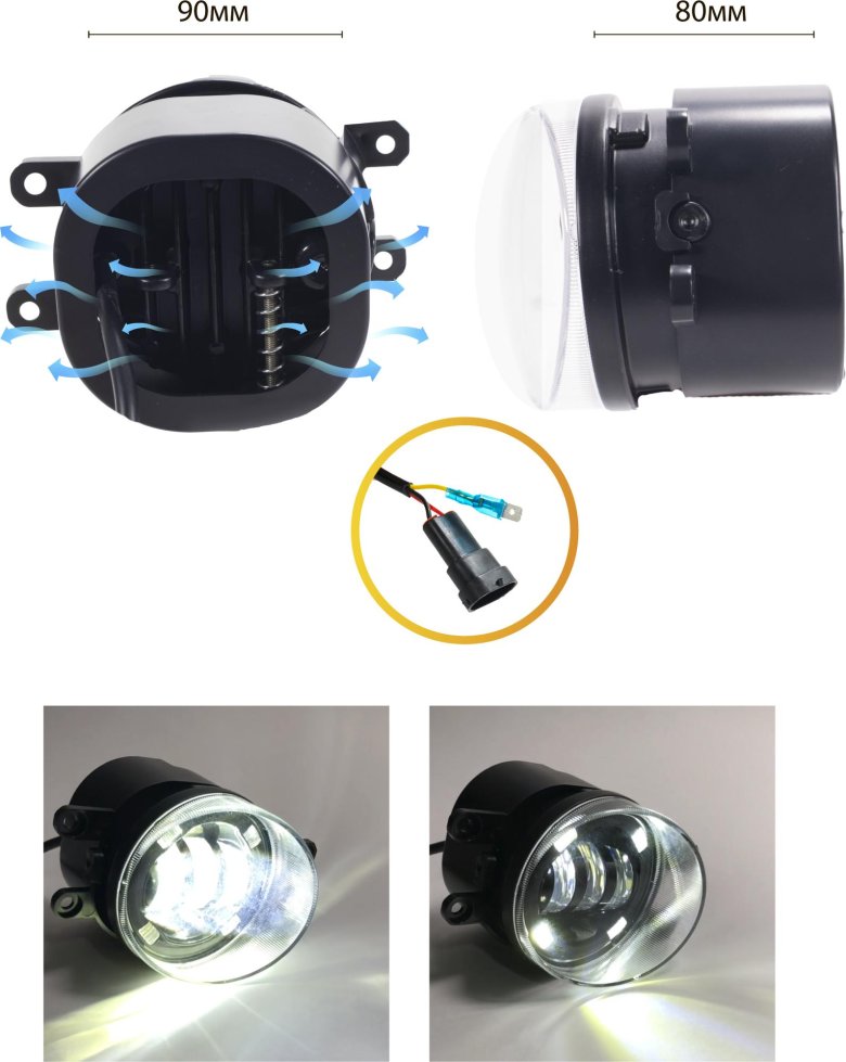 Противотуманки светодиодные Лексус