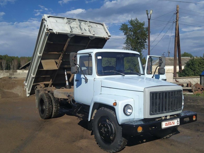 ГАЗ 3307 самосвал голубой