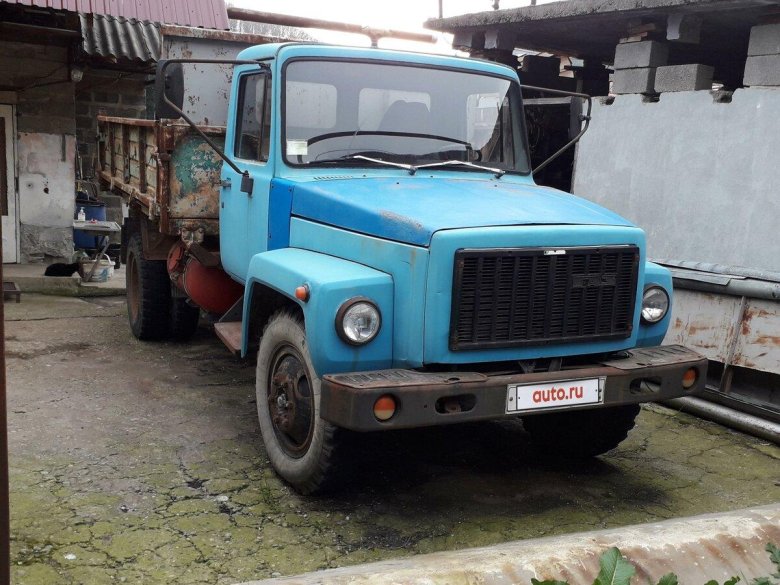 Газ 3307 самосвал голубой