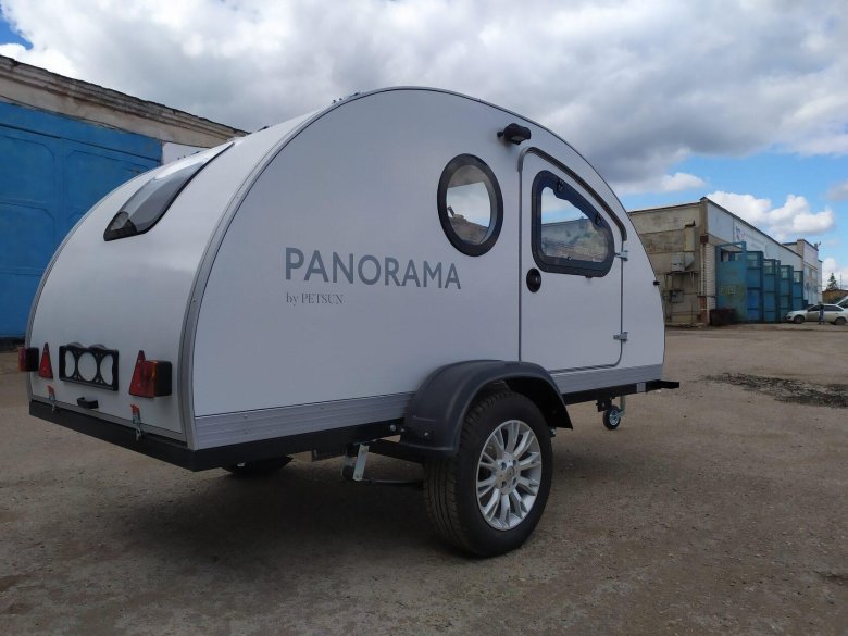 Автодом с прицепом вектор сверху