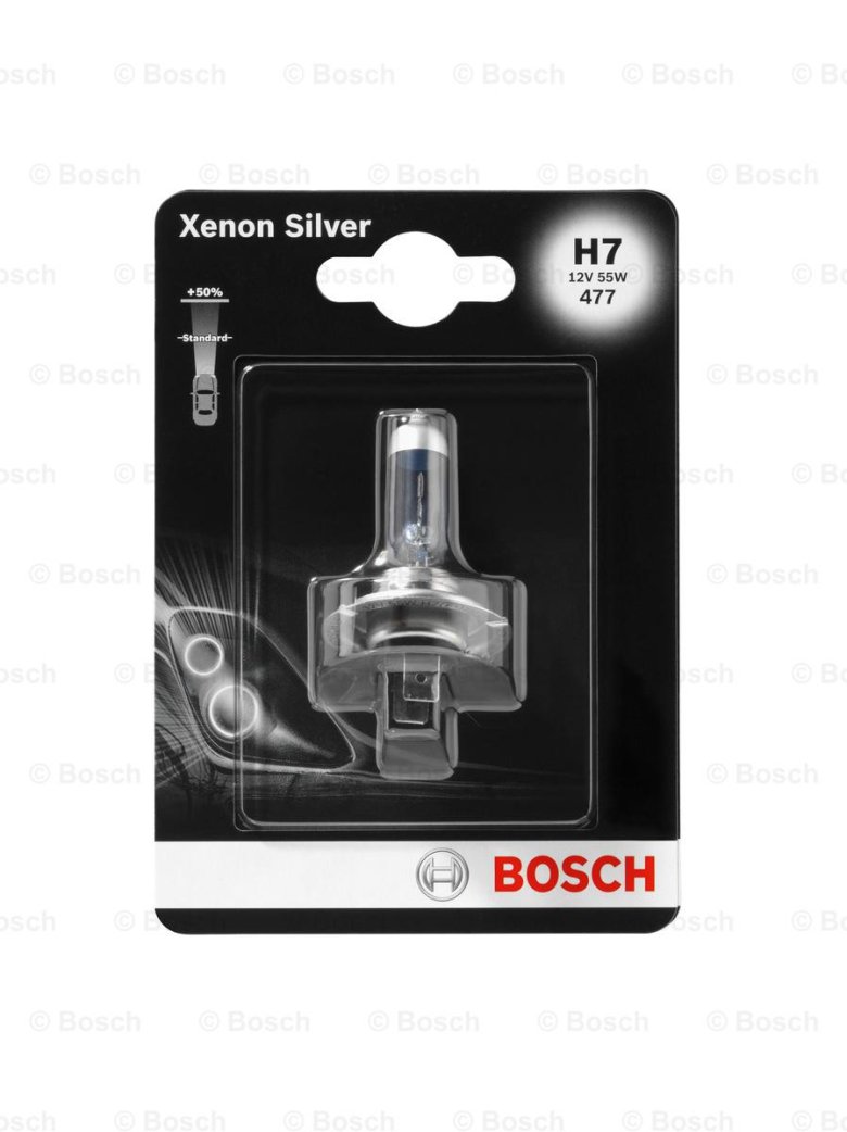 Лампа автомобильная галогенная bosch xenon silver