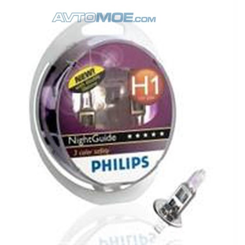 Лампы Philips h1 3250k Vision Plus +60%