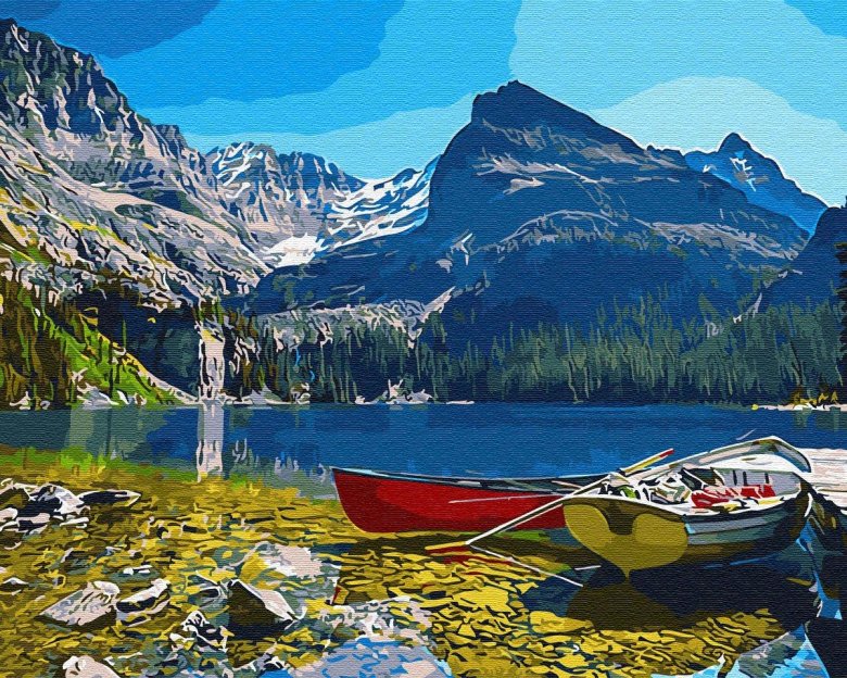 Природа горы озеро Канада