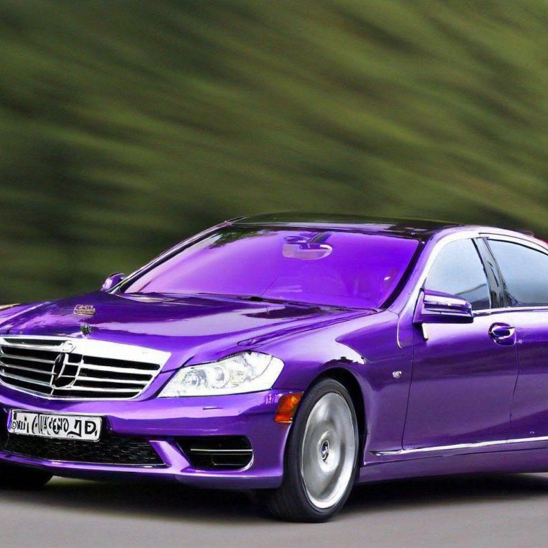 Фиолетовый мерседес 221