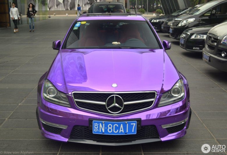Mercedes c63 w204 2014 фиолетовая