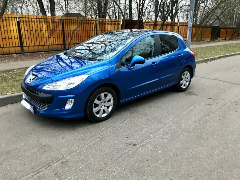 Пежо 308 синий