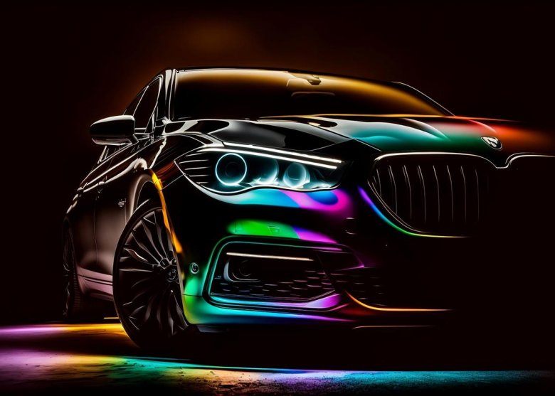Неоновая БМВ