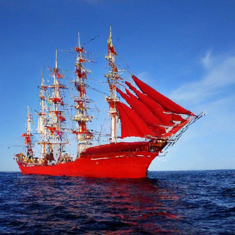 Парусник херсонес с алыми парусами