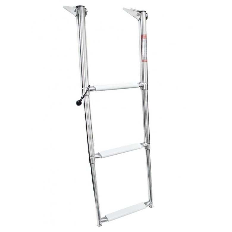 Трап телескопический с поручнем 4 ступени