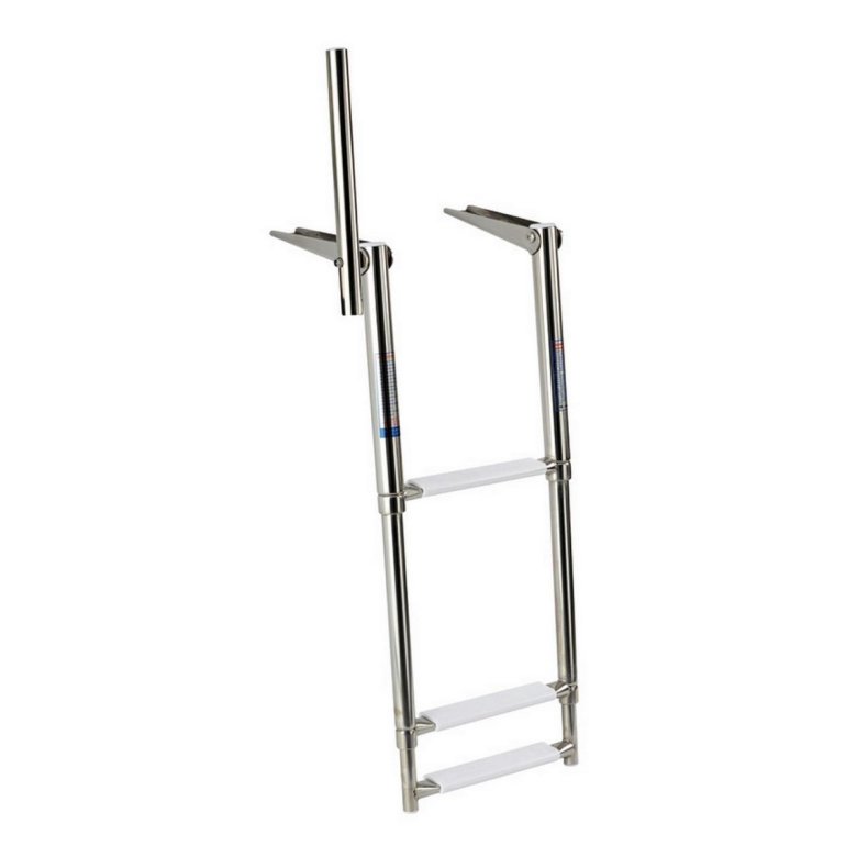 Трап телескопический с поручнями 4 ступени