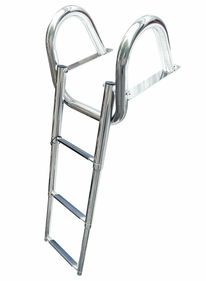 Трап телескопический с поручнем 4 ступени