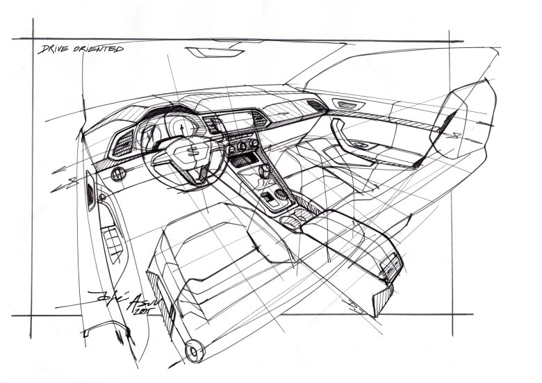 Чертеж салона автомобиля