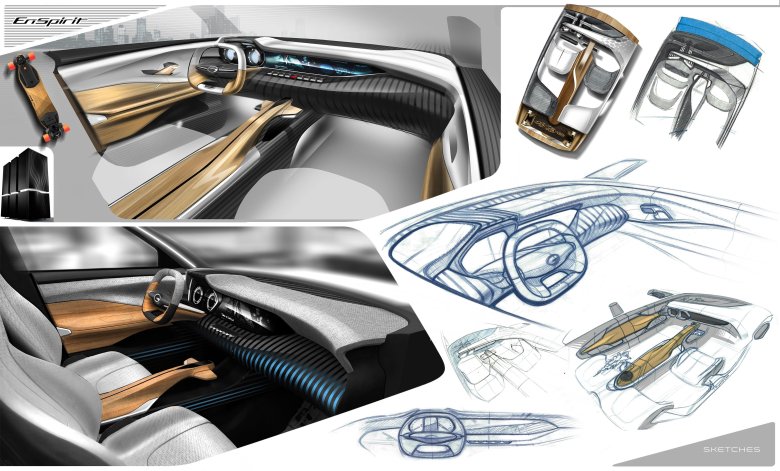 Скетч интерьера авто