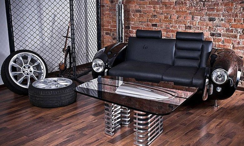 Мебель из запчастей автомобилей