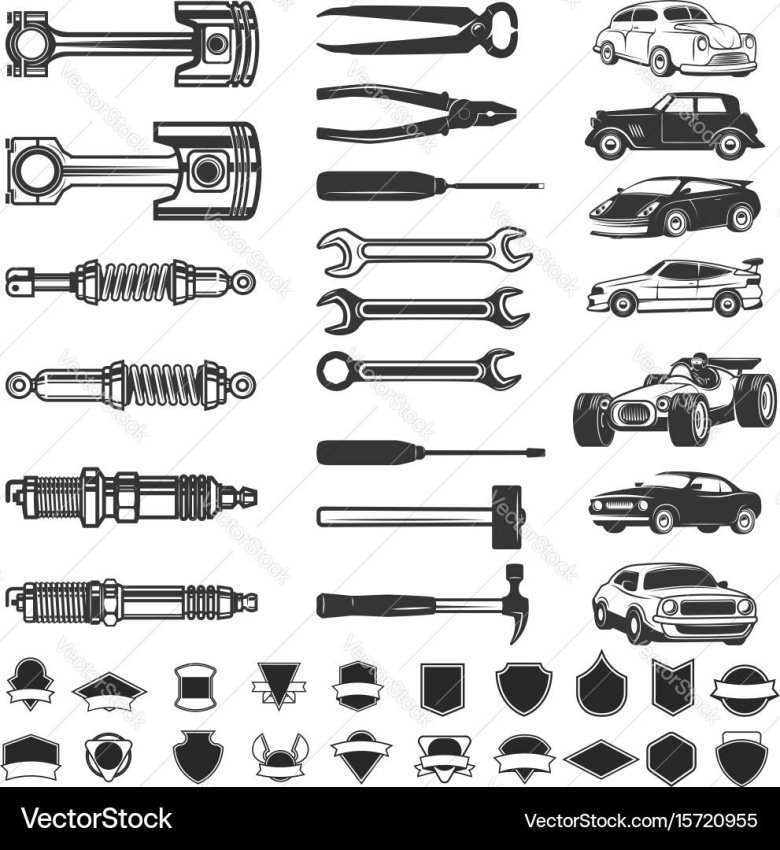 Векторные детали для машины