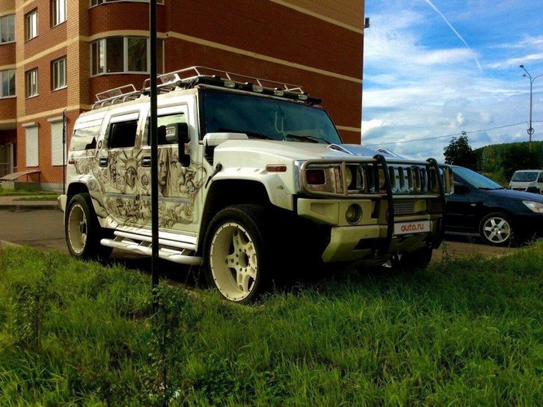 White Hummer h2 2004