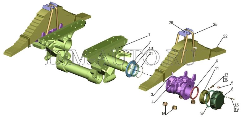 Кронштейн оси балансира МАЗ 6501