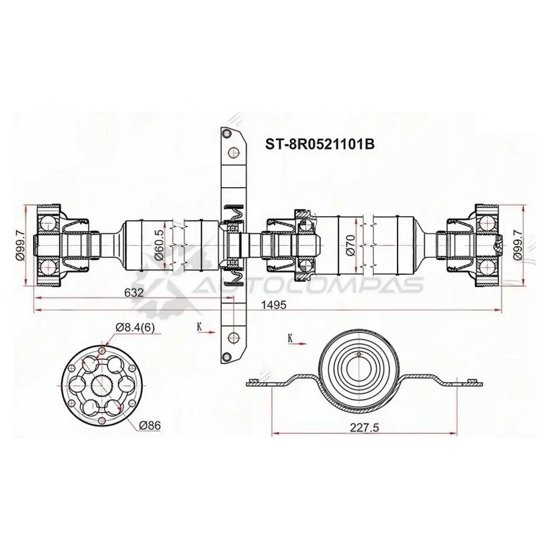 Кардан Каптива с100