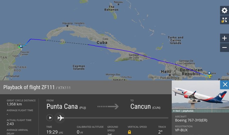 Москва Доминикана путь самолета