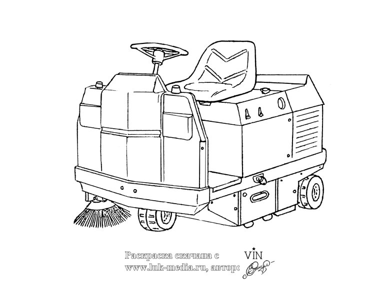 Хлебоуборочная машина раскраска