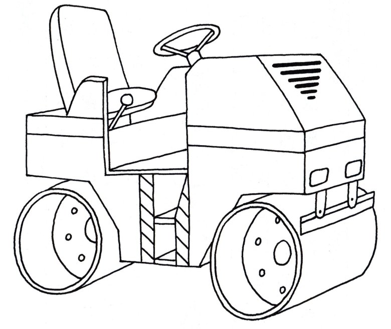 Снегоуборочная машина раскраска