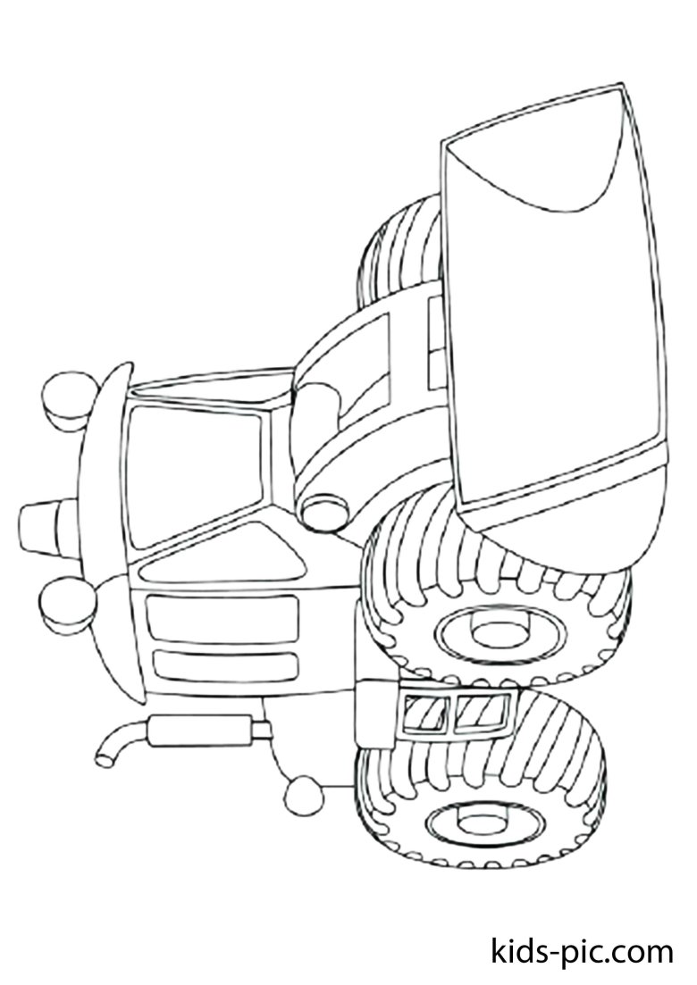 Снегоуборочная машина раскраска