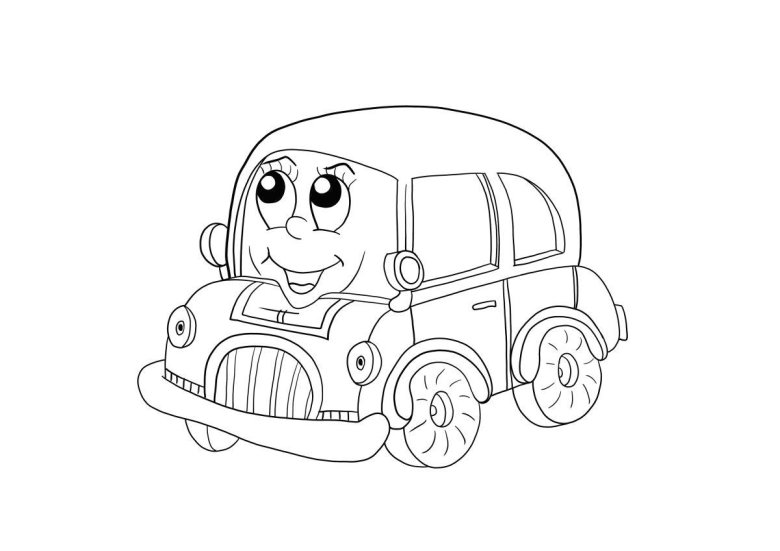 Поливальная машина раскраска для детей