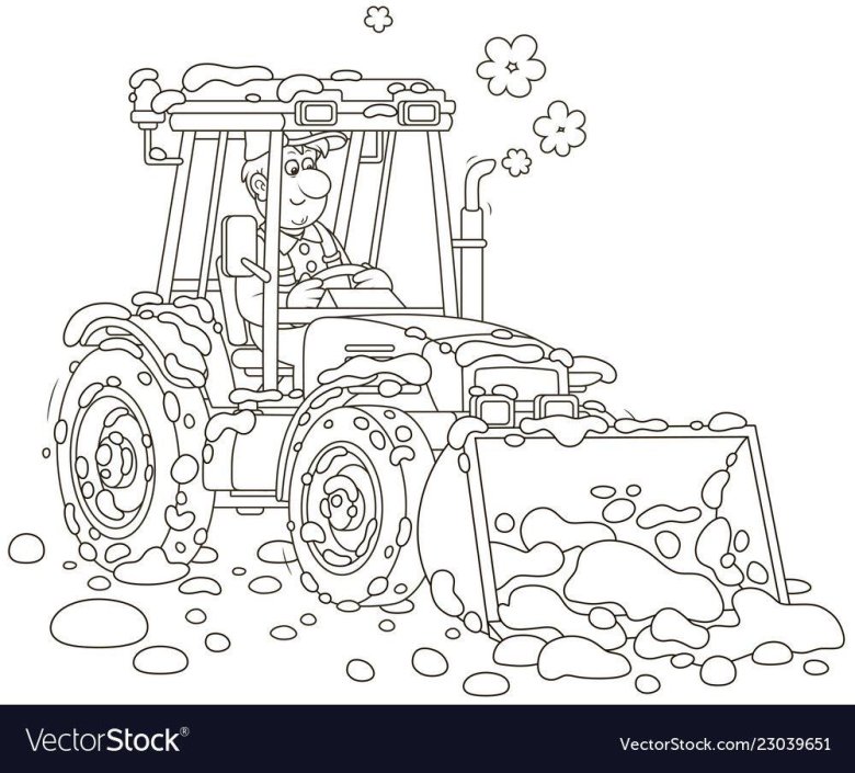 Трактор для раскрашивания