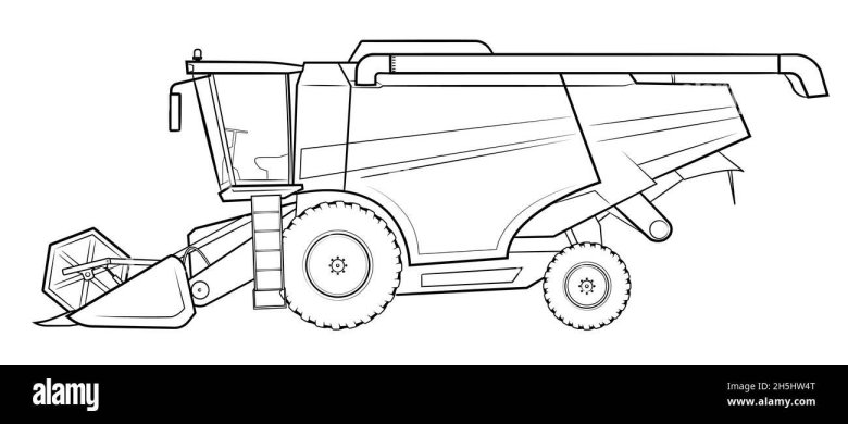 Раскраска комбайн Акрос