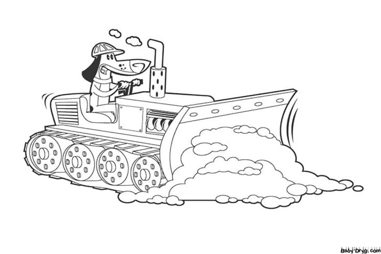Бульдозер раскраска