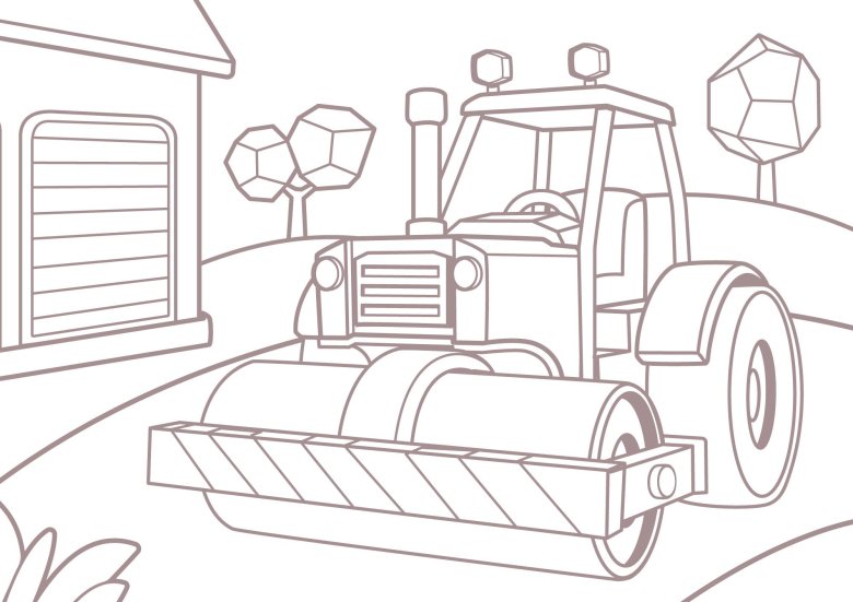 Раскраска каток машина