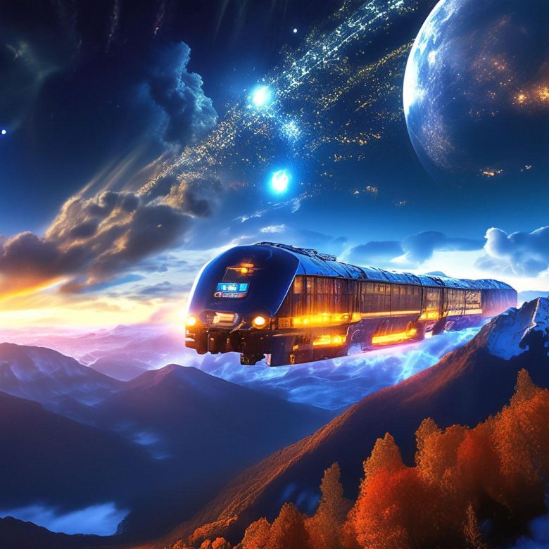 Звёздный поезд в небе