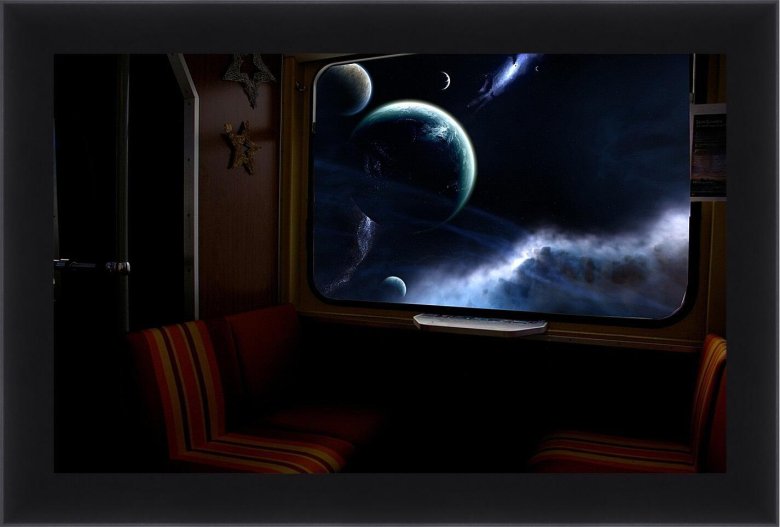 Вид из окна космолета