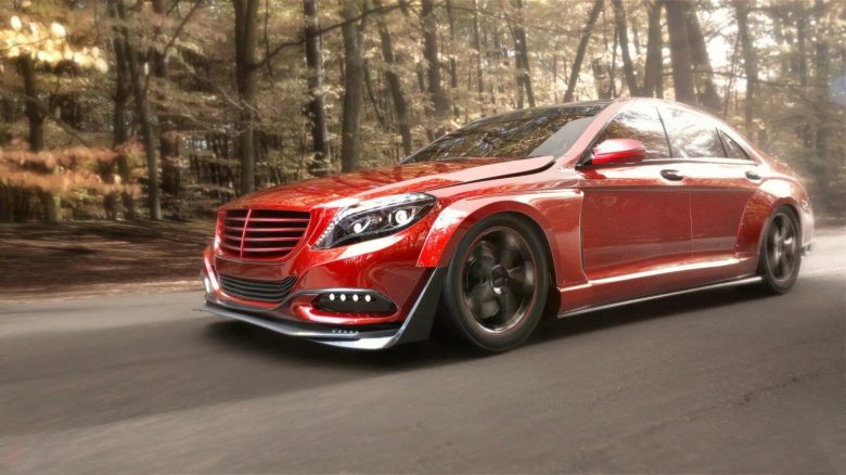 Мерседес 222 красный