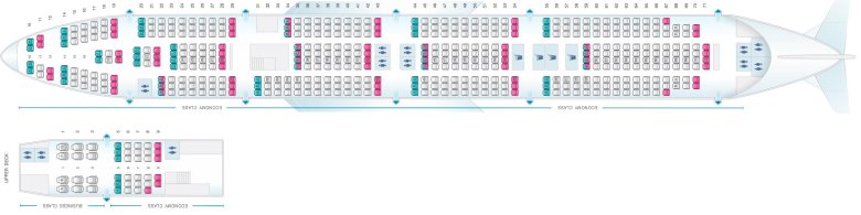 Боинг 747 схема салона