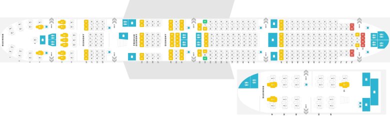 Схема мест в самолете Боинг 747-400