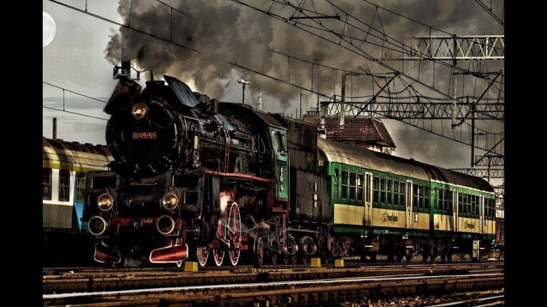 Поезда старинные и паровозы